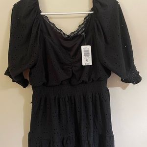 Torrid - Black babydoll blouse - Size 00 M/L 10